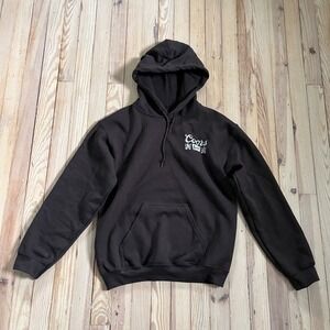 Coors Banquet Beer Graphic Hoodie Brown Gildan Heavy Blend Small Sweatshirt
